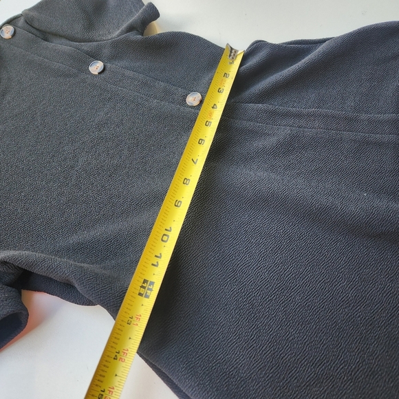 Shein Girls Short Sleeves Dress Textured Stretch Button Detail Midi Black 11-12Y - Picture 7 of 11